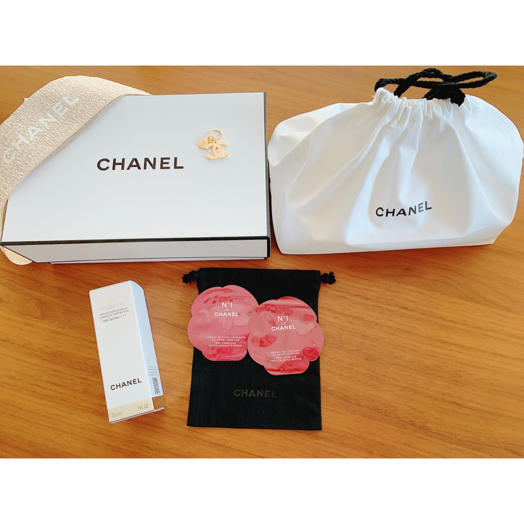 【CHANEL CCチャーム＆巾着付き】UVエサンシェル