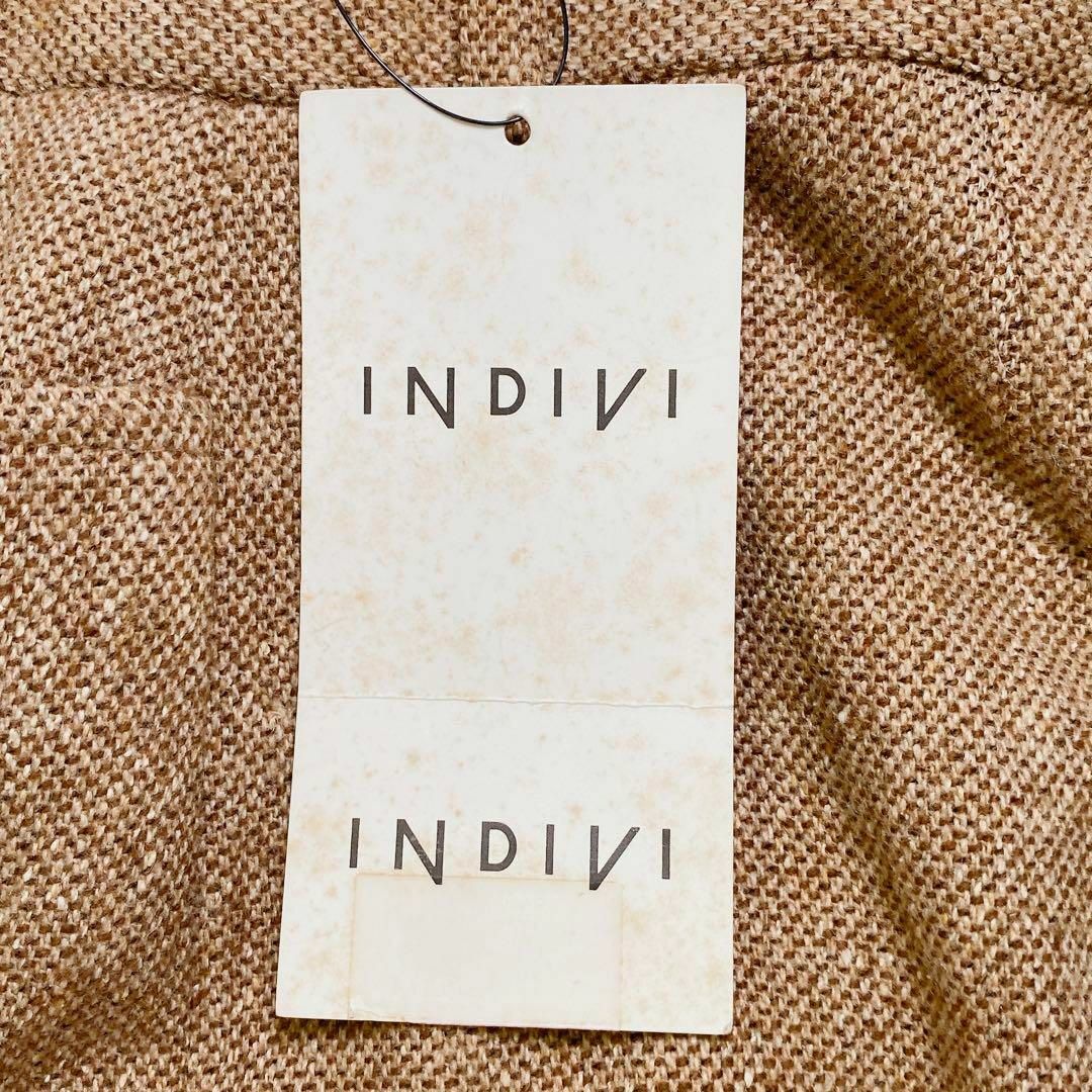 2620新品定価1.4万 INDIVI インディヴィ ウール ワイド パンツ