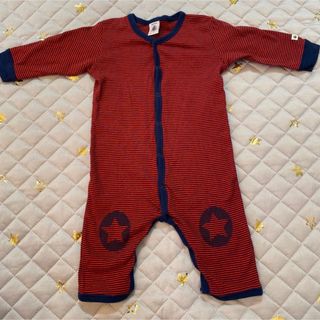 プチバトー(PETIT BATEAU)のプチバトー　PETITBATEAU 長袖ロンパース(ロンパース)