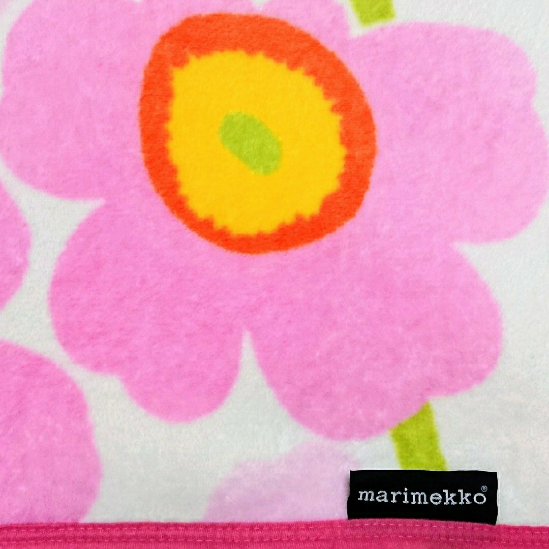 marimekko(マリメッコ)のマリメッコ ウニッコ シングル綿毛布 ピンク unikko 西川産業 日本製 インテリア/住まい/日用品の寝具(毛布)の商品写真