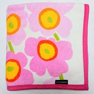 marimekko - マリメッコ ウニッコ シングル綿毛布 ピンク unikko 西川産業 日本製