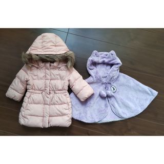 ベビーギャップ(babyGAP)の【美品】ANNA SUI Mini ポンチョ & baby GAP ダウン 2点(ジャケット/コート)