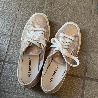 SUPERGA スニーカー　シルバーピンク