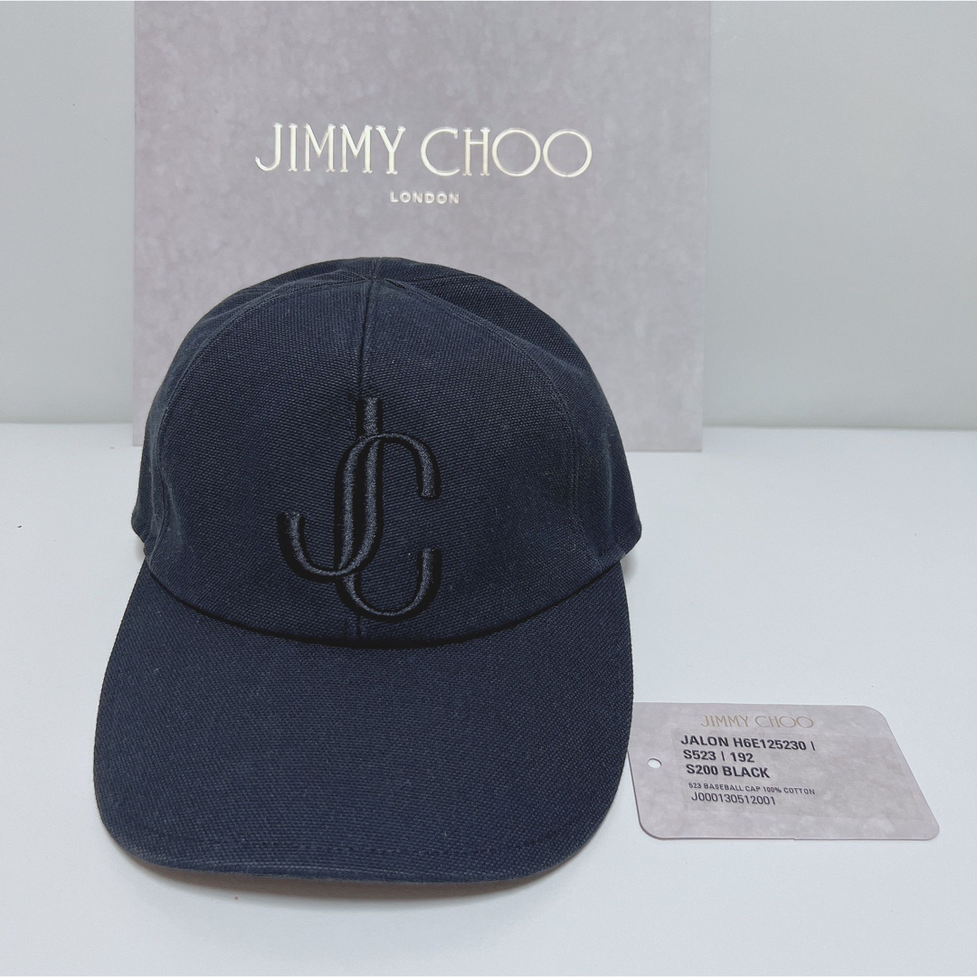 極美品！正規品！JIMMY CHOO (ジミーチュウ )ロゴキャップFストラップにて調節可状態