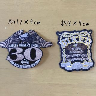 ハーレーダビッドソン(Harley Davidson)のワッペン2枚セット(各種パーツ)