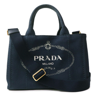 プラダ ロゴ ステッチ デニム ハンドバッグ ショルダーバッグ 2WAY BN2028 キャンバス レディース PRADA 【1-0120155】