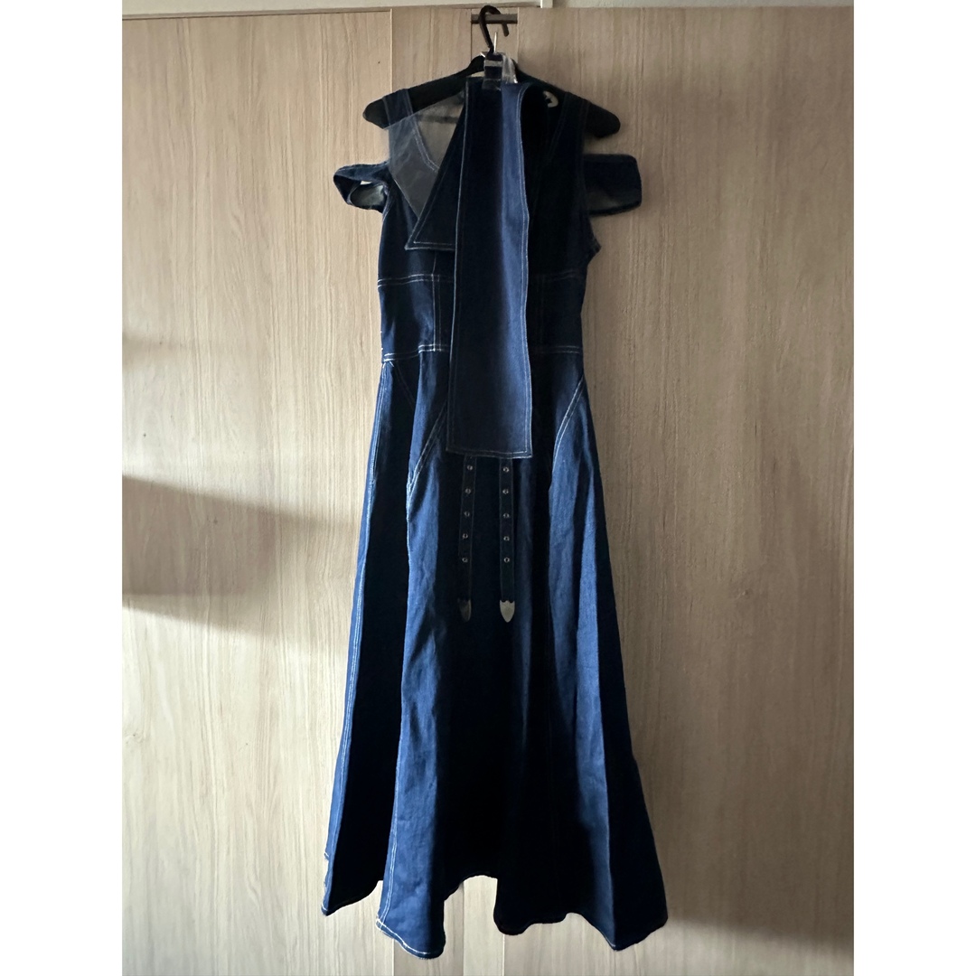 AMERI アメリ WIDE BELT DOCKING DRESS 5