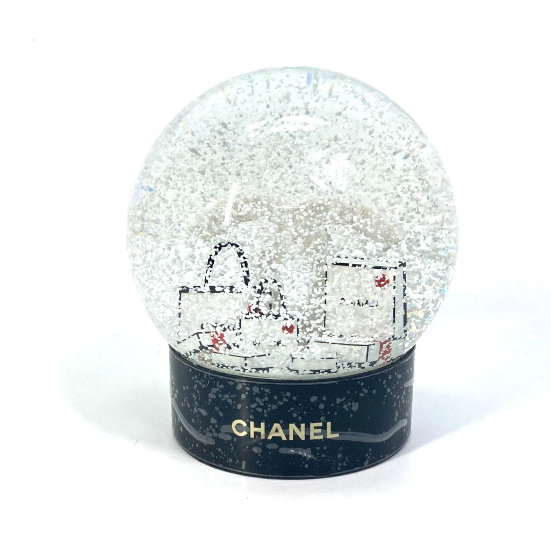 シャネル CHANEL ショッピングバッグ ショッパー ココマーク CC 2019年限定 ノベルティ ラージサイズ スノードーム ガラス ブラック 未使用