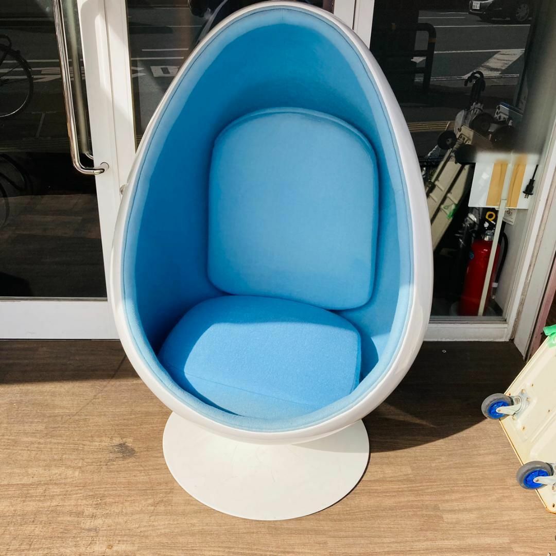 Sessle Eye 椅子 ボールチェア ホワイト×ブルー