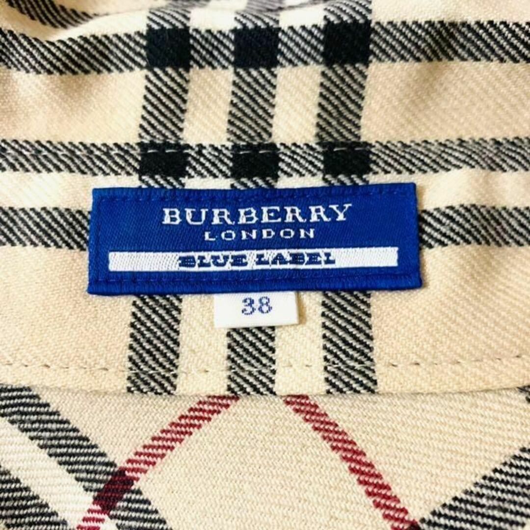 BURBERRY BLUE LABEL(バーバリーブルーレーベル)のバーバリーブルーレーベル ワンピース ノバチェック ウール100% M レディースのワンピース(ひざ丈ワンピース)の商品写真