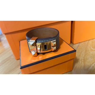 エルメス(Hermes)のエルメスレザーブレスレット　ピンクゴールド　(ブレスレット)