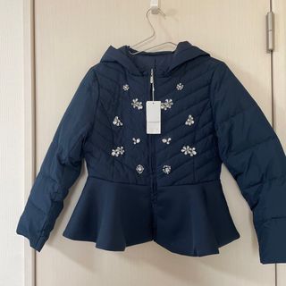 トッコ(tocco)の新品⭐️Tocco Closet ショートダウン 紺 ビジュー キラキラ(ダウンコート)