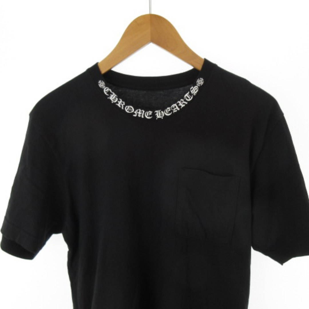 クロムハーツ Tシャツ ネックレター ロゴ プリント ホースシュー 黒 M 2