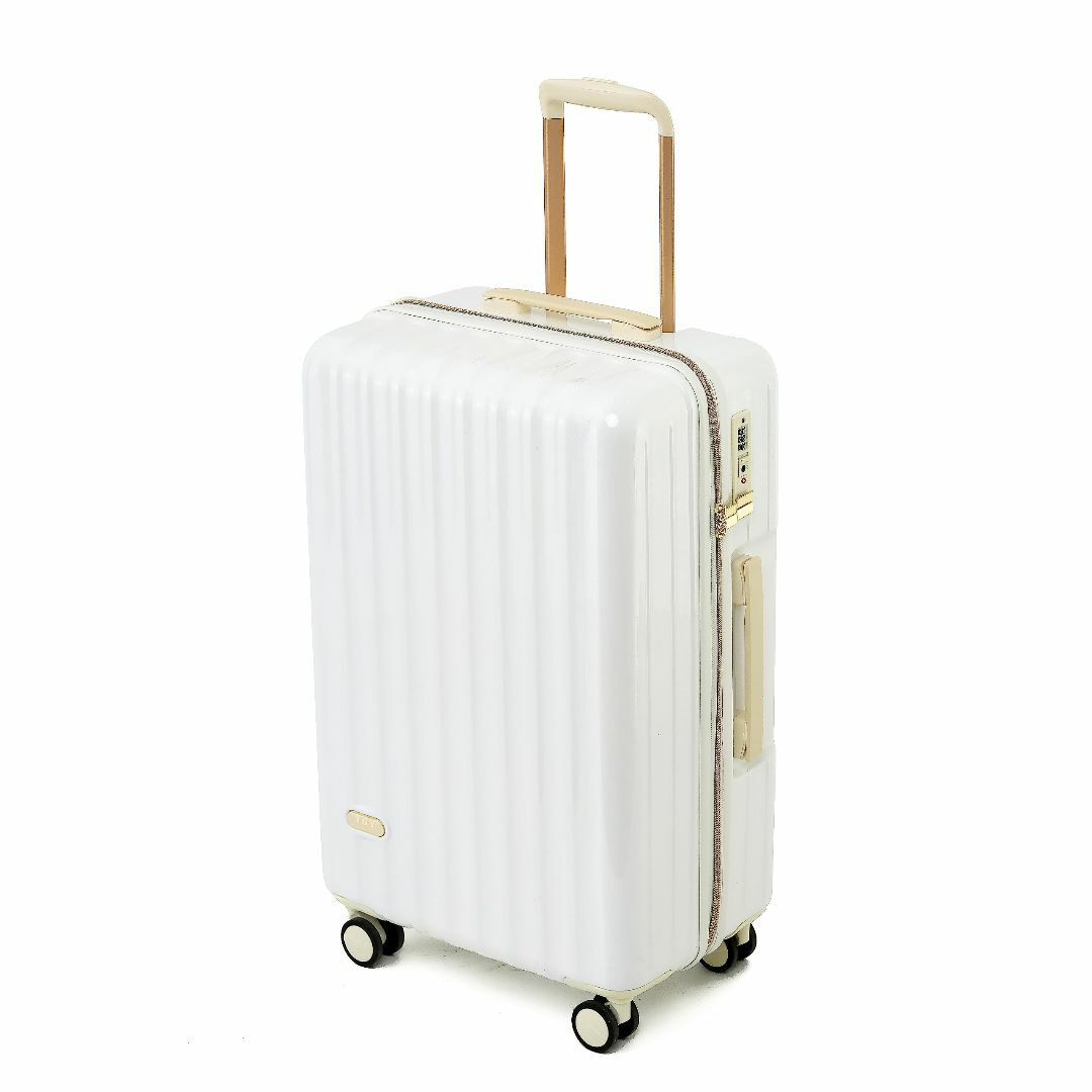 【色: マシュマロホワイト】スーツケース mサイズ 軽量 かわいい キャリーケー