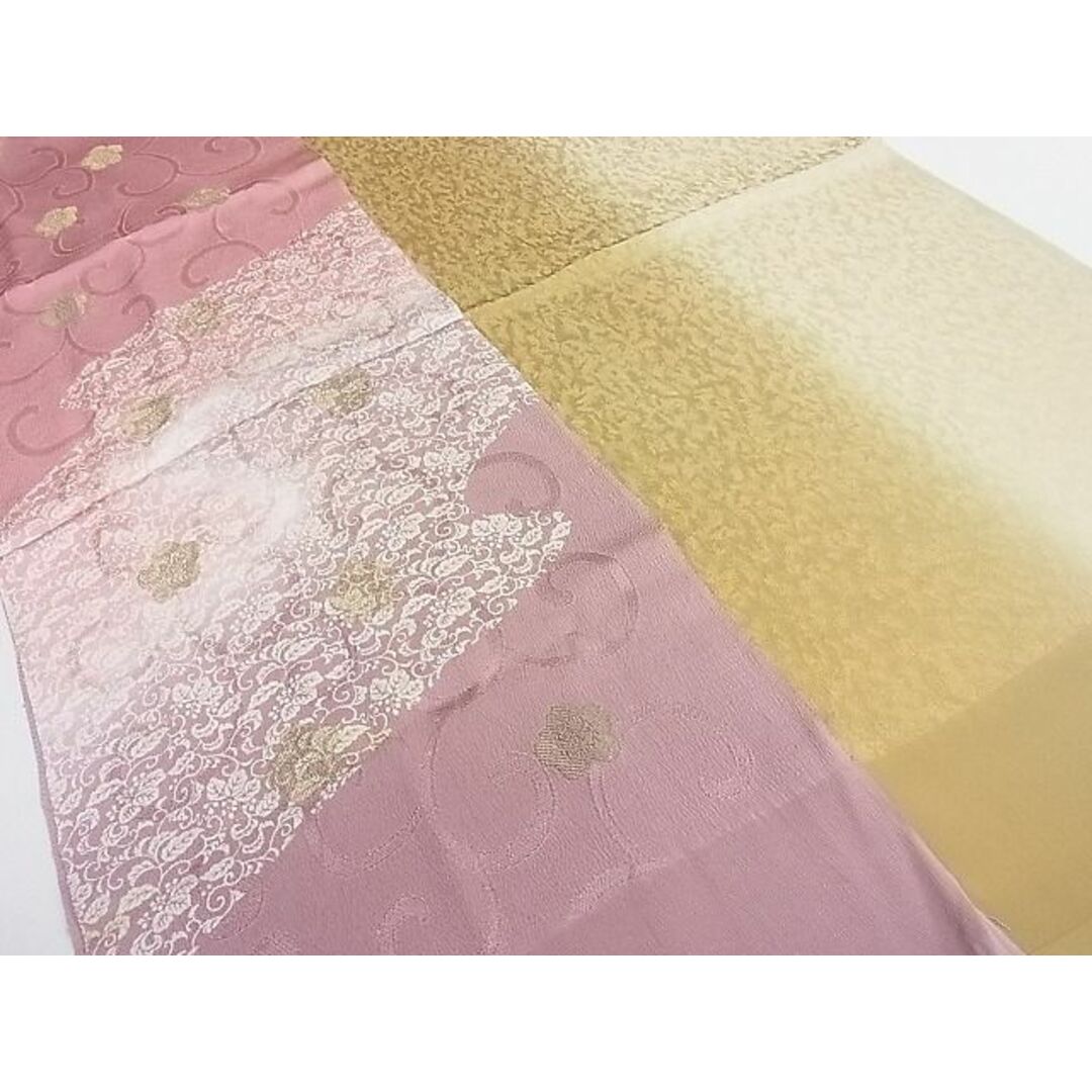 平和屋2■和装小物 上質な帯揚げ10枚 色無地 間道 花唐草 舞梅 雪輪花 青海波間道 暈し染め 金糸など 逸品 未使用 ih568
