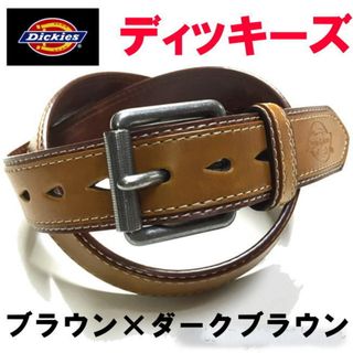 ディッキーズ(Dickies)のブラウン 茶 Dickies ディッキーズ 068 バイカラー ベルト(ベルト)