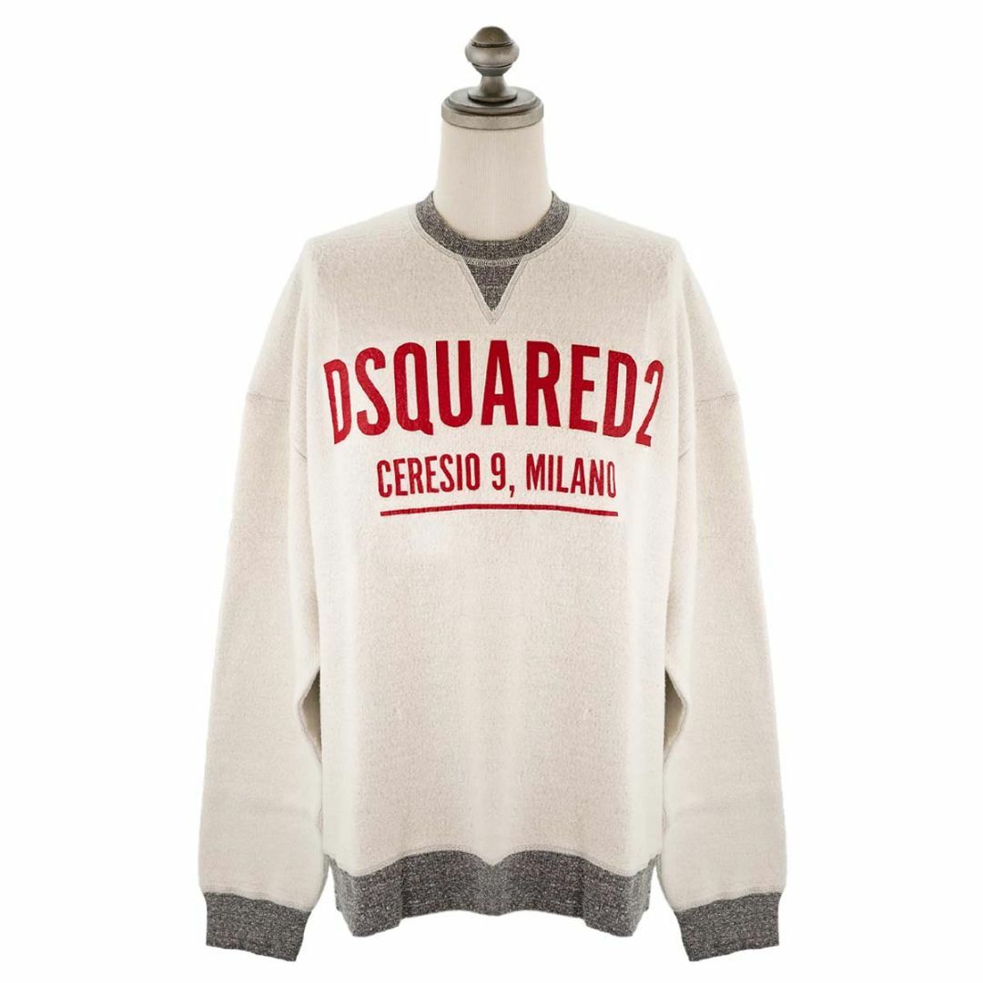 DSQUARED2 ディースクエアード トレーナー GU0466 S25555 メンズ 962 アイボリー Mサイズ