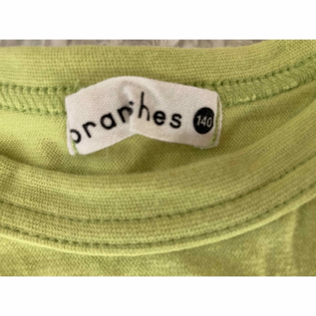 Branshes(ブランシェス)のbranshes 7分袖Tシャツ 140cm ライム キッズ/ベビー/マタニティのキッズ服男の子用(90cm~)(Tシャツ/カットソー)の商品写真