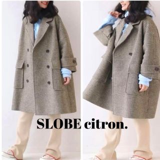 スローブイエナ(SLOBE IENA)の♦︎SLOBE citron.♦︎BIGラペルコ－ト ブラウン38(ロングコート)