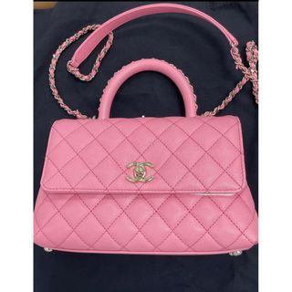 シャネル(CHANEL)のCHANEL シャネル　ココハンドル　24cm XS ピンク　新品　限定　未使用(ショルダーバッグ)