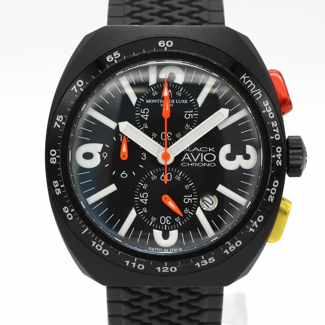 美品 モントレス・デ・ラックス アヴィオ メンズ クォーツ 腕時計 A02640