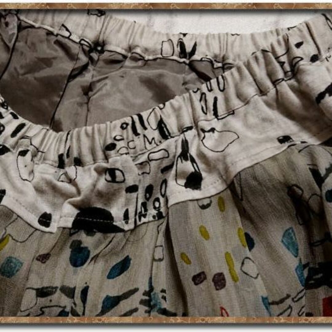 イオコムイオ　プリントシフォンスカート☆難あり レディースのスカート(ミニスカート)の商品写真