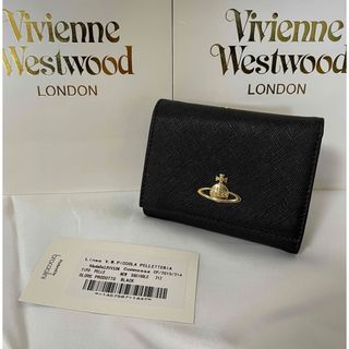 ヴィヴィアンウエストウッド(Vivienne Westwood)の新品　ヴィヴィアンウエストウッド　三つ折り財布　ブラック　ミニウォレット(財布)