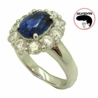 PTプラチナ　サファイア　リング　サファイヤ２．４７ｃｔ　ダイヤモンド１．３９ｃｔ(リング(指輪))