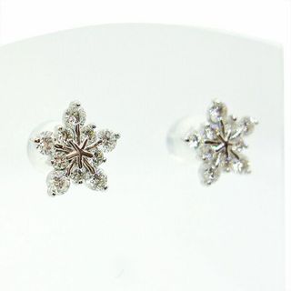 ダイヤモンドピアス　0.3ct ×２  Pt900 プラチナ  ダイヤモンド　レディース フラワー