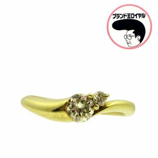 K18 ダイヤモンドリング　イエローゴールド　ダイヤ 0.3CT　ウエーブ(リング(指輪))