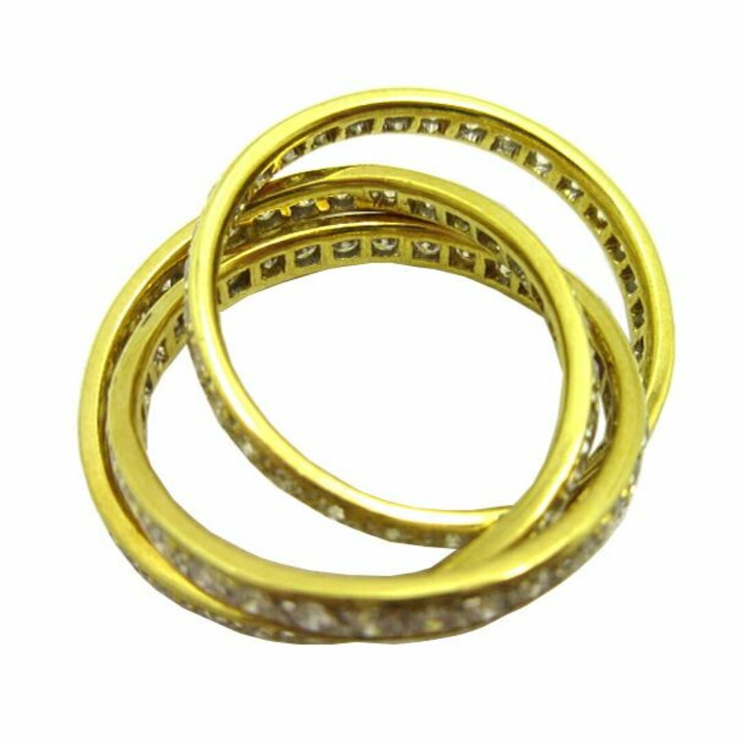 K18YG　イエローゴールド　3連エタニティーリング　ダイヤモンド　2.1ct レディースのアクセサリー(リング(指輪))の商品写真