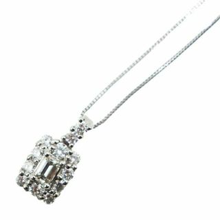 Pt900ダイヤネックレス　ダイヤモンド 0.223ct  0.59ct プラチナ　ダイヤネックレス　スクエア