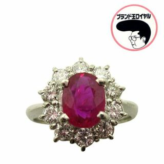 ルビー　リング　PT900 プラチナ 　ルビー1.02ct  ダイヤ0.55ct　豪華　指輪(リング(指輪))