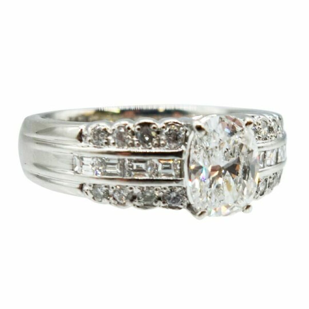 ダイヤモンド リング  Pt900  D 1.006ct  0.43ct  Dカラー　プラチナ　ゴージャス　ダイヤリング　指輪 レディースのアクセサリー(リング(指輪))の商品写真