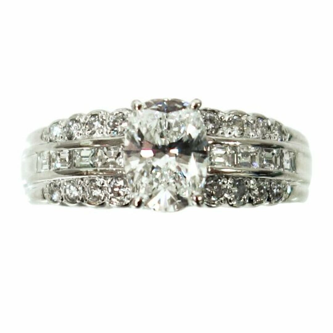 ダイヤモンド リング  Pt900  D 1.006ct  0.43ct  Dカラー　プラチナ　ゴージャス　ダイヤリング　指輪 レディースのアクセサリー(リング(指輪))の商品写真