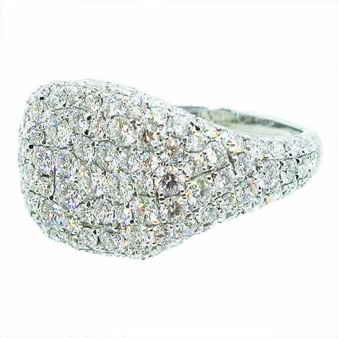 K18WG ダイヤモンドリング　指輪　2.274ct　ホワイトゴールド　天然ダイヤモンド　スクエア レディースのアクセサリー(リング(指輪))の商品写真