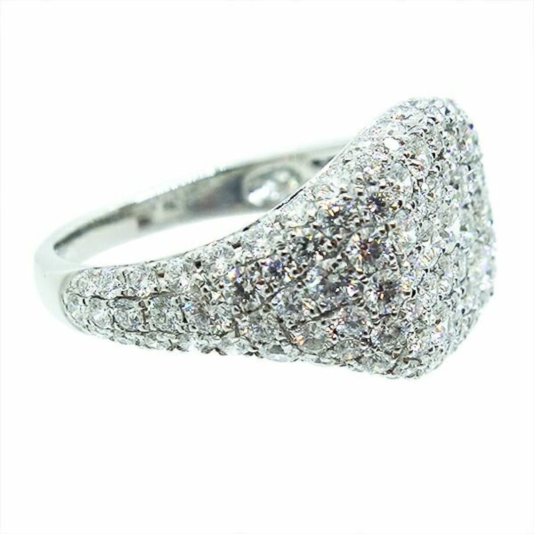 K18WG ダイヤモンドリング　指輪　2.274ct　ホワイトゴールド　天然ダイヤモンド　スクエア レディースのアクセサリー(リング(指輪))の商品写真
