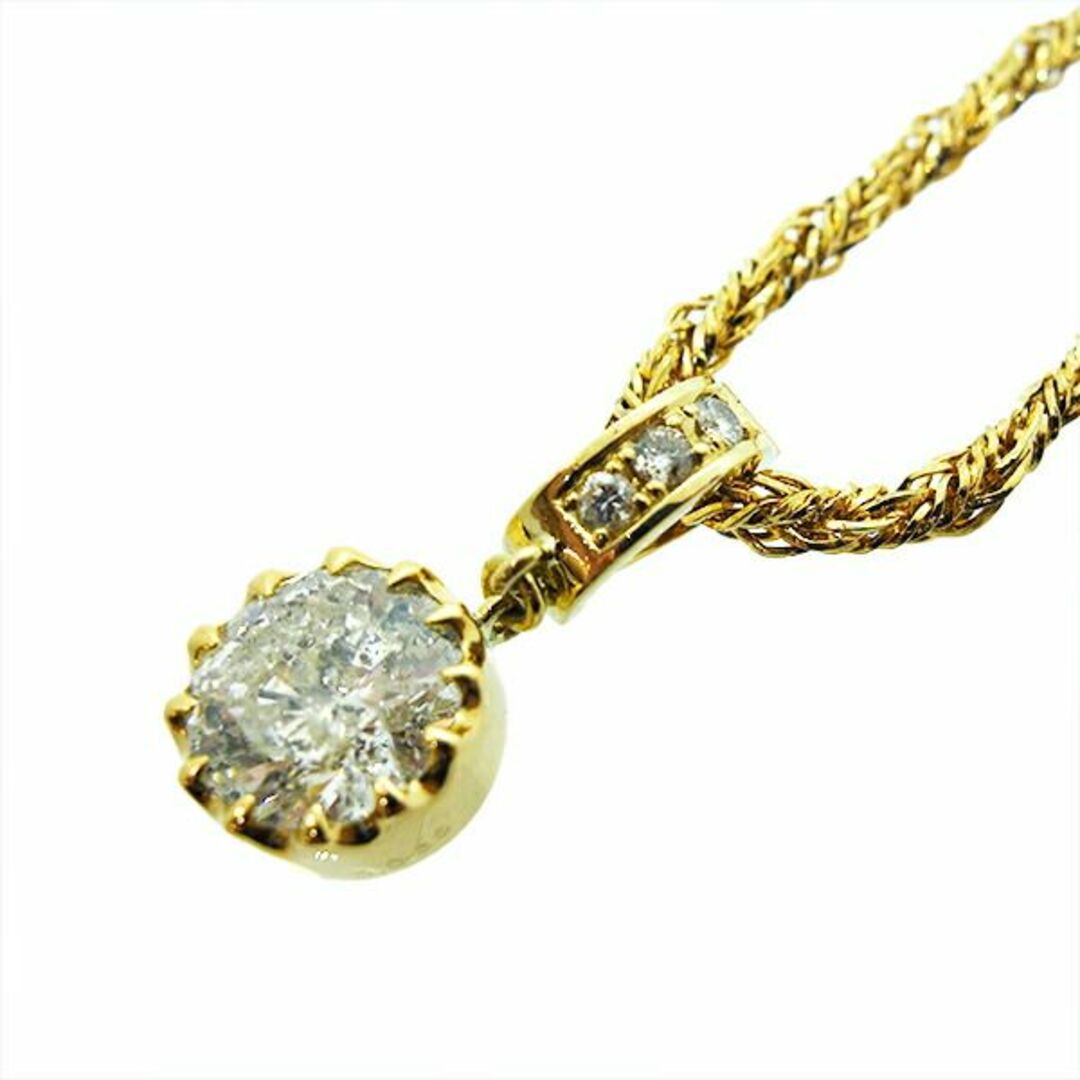 K18 ダイヤネックレス　5.036ct ダイヤモンド　イエローゴールド　大粒ダイヤ　ゴージャス レディースのアクセサリー(ネックレス)の商品写真