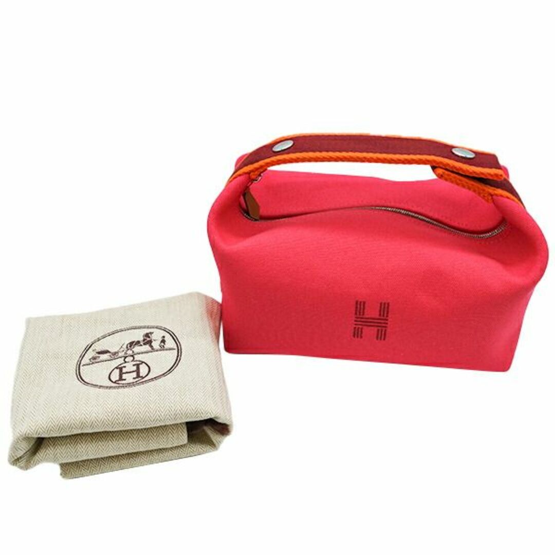 HERMES エルメス ブリッド ア ブラックPM ポーチ ハンドバック ハイビスカス Hibiscus　ピンク キャンバス 未使用品