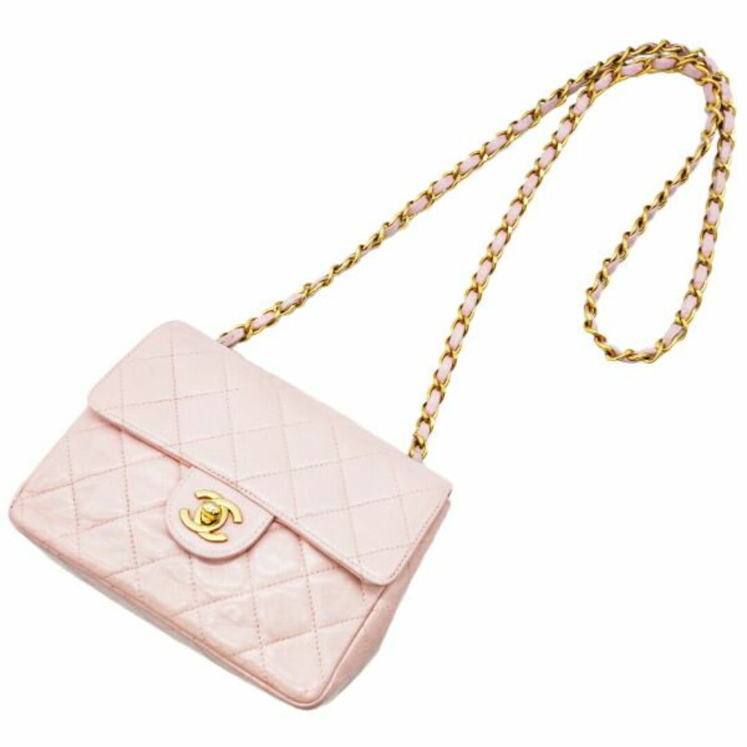 CHANEL(シャネル)のCHANEL シャネル ミニマトラッセ チェーンショルダーバッグ ピンク ゴールドチェーン【中古】 レディースのバッグ(ショルダーバッグ)の商品写真