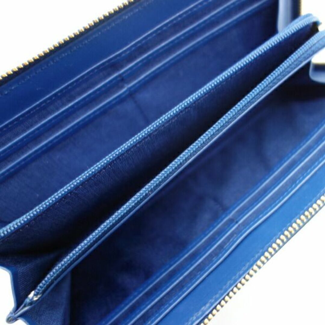 LANVIN(ランバン)の【中古】未使用品 ランバン LANVIN 長財布 en Bleu オンブルー エナメル L字ファスナー ブルー レディースのファッション小物(財布)の商品写真