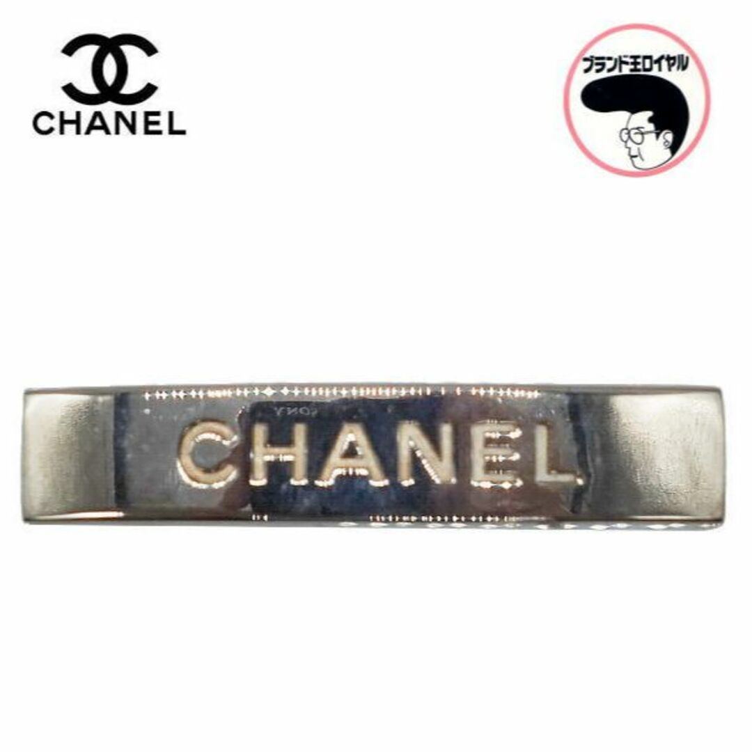 CHANEL シャネル バレッタ シルバー ロゴ