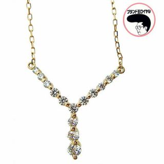 ダイヤモンドネックレス　0.30ct  K18PG　ピンクゴールド　レディース　Y字デザイン　新品(ネックレス)