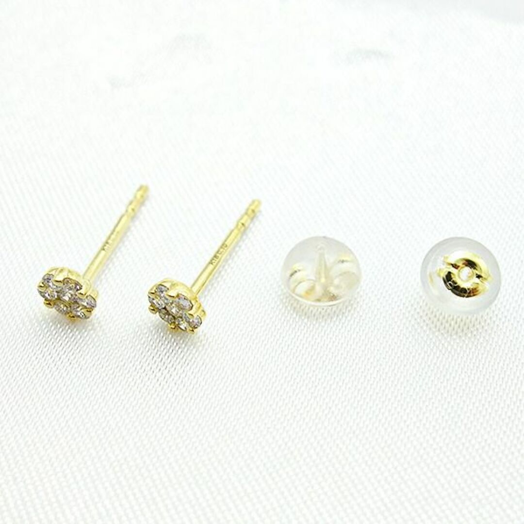 ダイヤモンドピアス K18YG イエローゴールド ピアス ダイヤ 0.1ct×2 丸 2