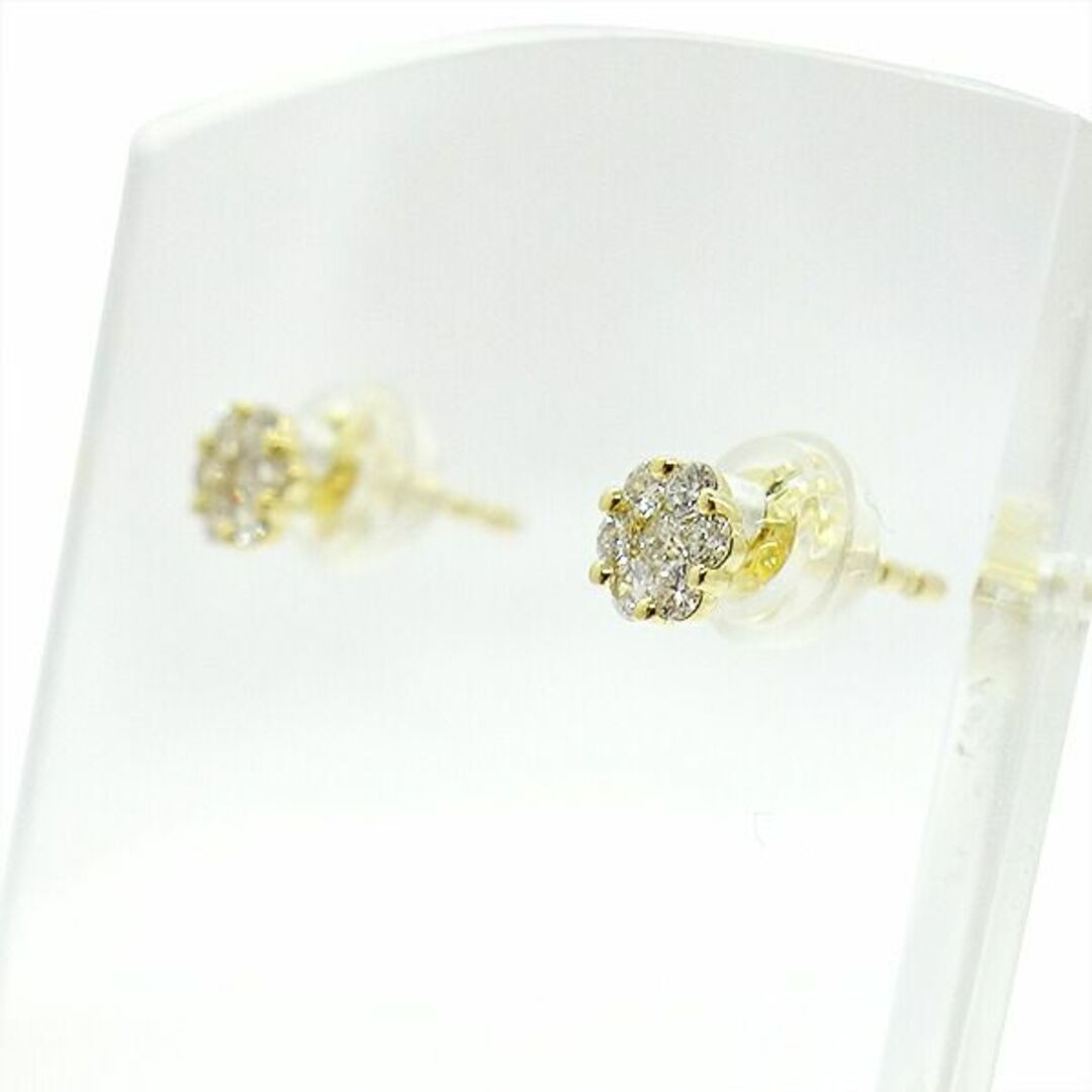 ダイヤモンドピアス K18YG イエローゴールド ピアス ダイヤ 0.1ct×2 丸 5