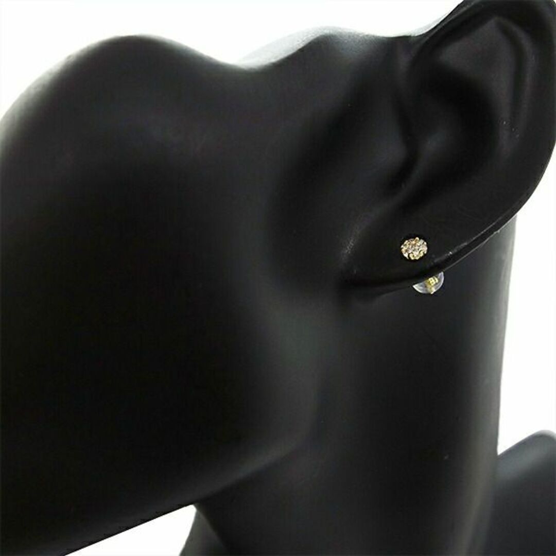 ダイヤモンドピアス K18YG イエローゴールド ピアス ダイヤ 0.1ct×2 丸 6