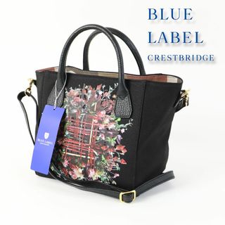 バーバリーブルーレーベル(BURBERRY BLUE LABEL)の470a 新品 ブルーレーベル フラワープリントミニトート ショルダーバッグ(ショルダーバッグ)