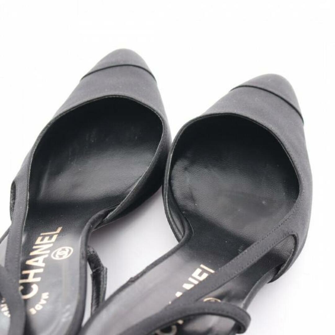 CHANEL(シャネル)の パンプス サテン ブラック レディースの靴/シューズ(ハイヒール/パンプス)の商品写真