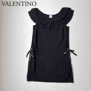 RED VALENTINO  ネイビー ティアードワンピース