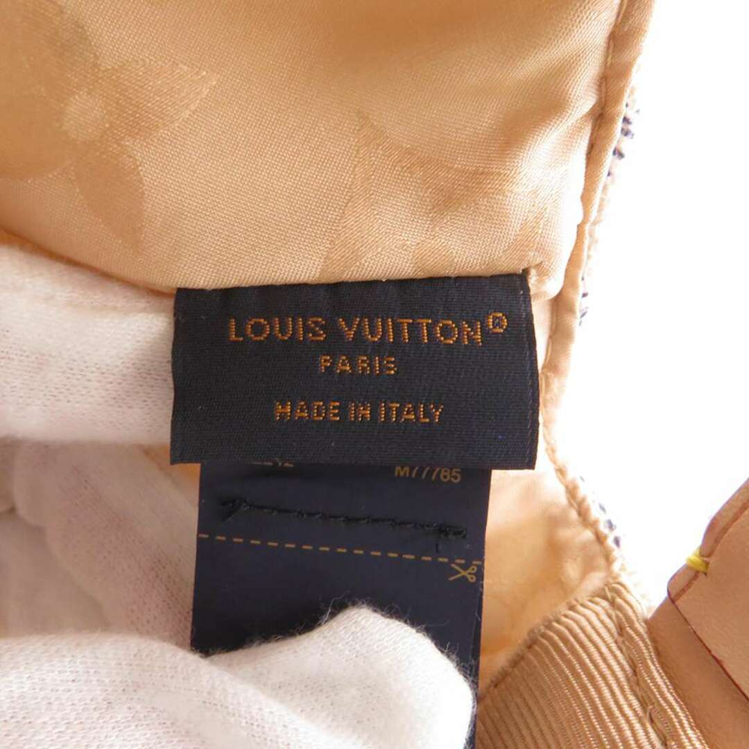 LOUIS VUITTON(ルイヴィトン)のルイヴィトン キャップ ダミエ・アズール サイズM M77785 ヴィトン 帽子 ホワイト 白 綿 シルク レディースの帽子(キャップ)の商品写真